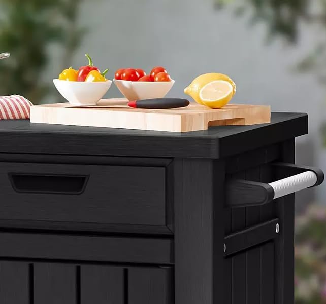 Generic Enhance Your Outdoor Space with The Outdoor Grill Table with Storage Cabinet in Graphite Gray. Perfect for Grilling, Entertaining, and Storage Needs, X-Large