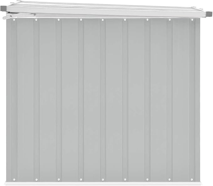 Large Outdoor Garden Storage Box, 58.7" x 39" x 36.6" Metal Deck Box for Patio and Backyard, Rectangular Powder-Coated Steel Storage Bin for Cushions and Tools, Grey