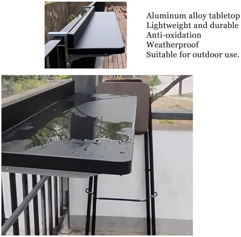 Wall Mounted Folding Side Table Compact & Versatile Outdoor Furniture for Garden Patio & Balcony SpaceSaving Design for JNHWll Areas