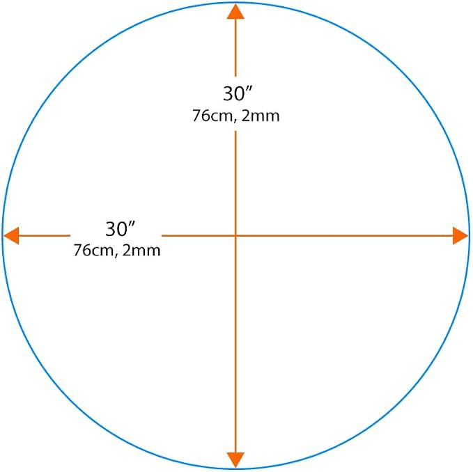 Pro Safe Glass 30" Round Gray Tint Tempered Patio Glass Table Top 2" Center Hole