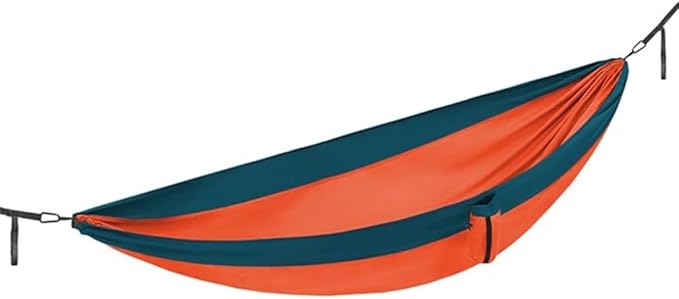 Ultra-Light Single/Double Tree Hammock, Outdoor Portable Thickened Swing, Anti-Rollover/Storage Bag, Holds Up to 180kg/396.8lbs(Orange,9.5 * 4.9ft)