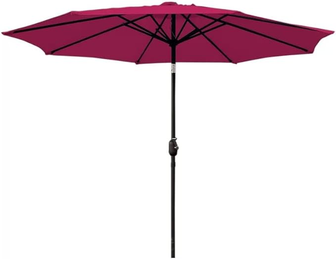 Jeco Carell Furniture 6.5' x 10' Aluminum Patio Market Umbrella Tilt with Crank