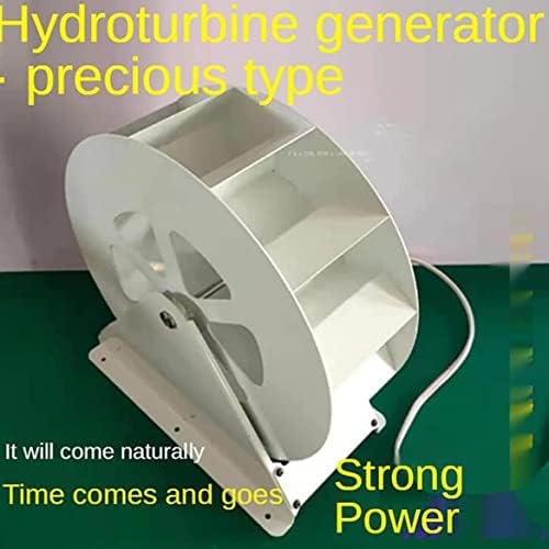 Compact 100W Micro Hydro Generator, Low Speed Water Wheel Turbine for Outdoor Camping Lighting Battery Charging. Eco Friendly Silent Belt Drive with Durable Anti Corrosion Steel Body Portable Design
