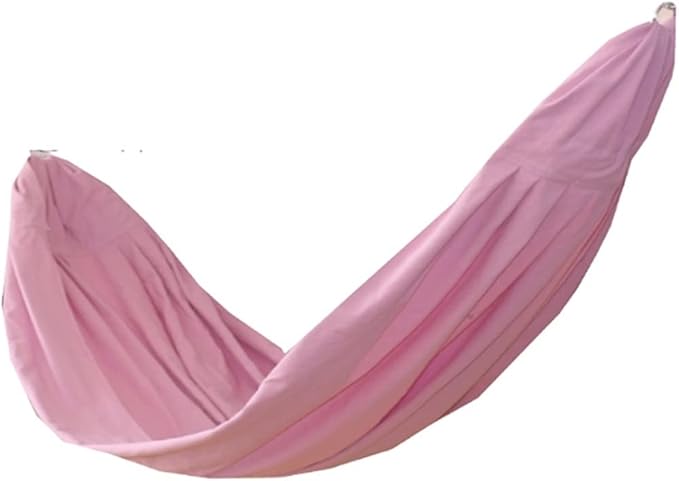 Portable Hammock Portable Double Hammock Rollover Prevention Yard Garden Backyard Canvas Fabric Hammocks Hanging Swing Bed for Backpacking Beach (Color : Pink Size : 200 * 100cm)