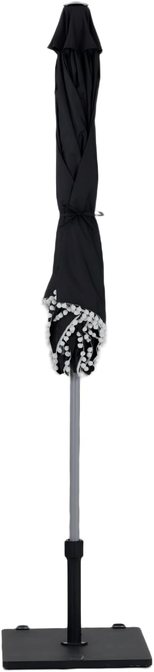 Tempera Patio Umbrellas Arc Edge Outdoor Table Market Umbrellas with Crank & Pust Button Tilt|Auto-Tilt, 8 Steel Ribs, High Color-Fastness Canopy