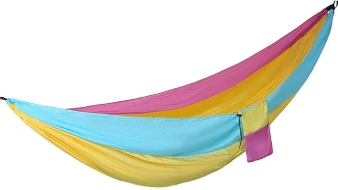 Camping Hammock Bed Camping Hammock Portable Parachute Fabric Garden Outdoor Leisure Sleeping Swing Travel Hanging Bed Hammock Swing (Color : D)