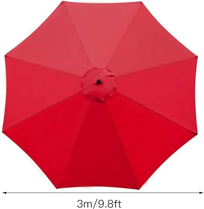 Flueyer 10Ft 8 Ribs Patio Umbrella Replacement Canopy Double-Layer Offset Cantilever Hanging Patio Umbrella Market Umbrella for Outdoor Umbrella(CANOPY ONLY)