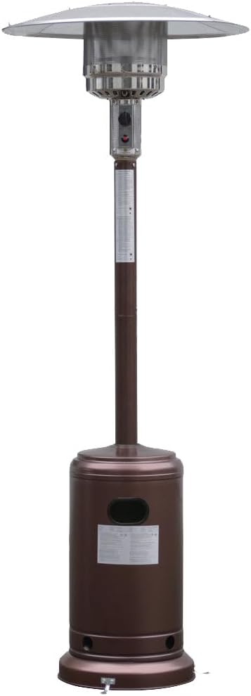 Blue Sky Outdoor Living 48,000 BTU Floor Standing Gas Patio Heater, 87" Freestanding Outdoor Heater for Patios, Bronze Hammered