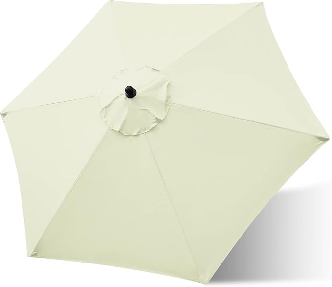 Sunnyglade 7.5ft Patio Umbrella Replacement Canopy Market Umbrella Top Outdoor Umbrella Canopy with 6 Ribs