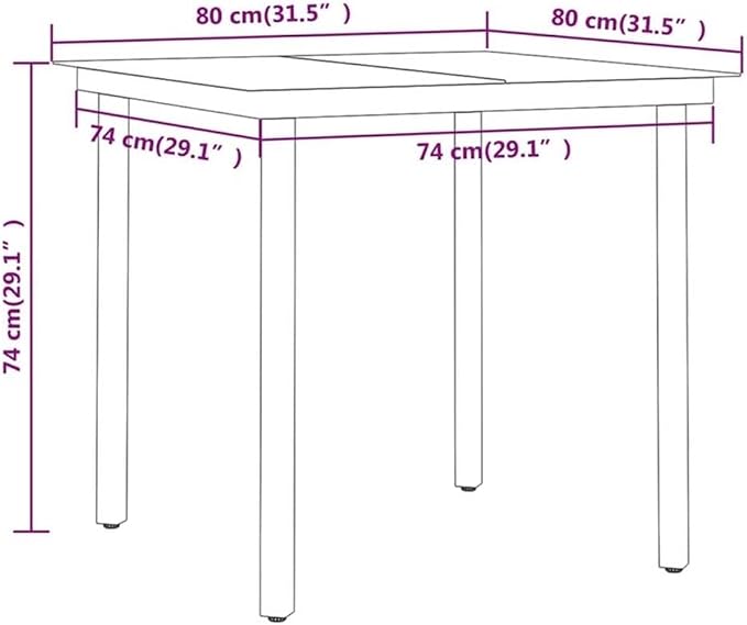 Afuera Living Contemporary Patio Dining Set, PE Rattan Construction, Black Finish, Square Table and 4 Chairs, Weather-Resistant Outdoor Furniture for Terrace or Garden