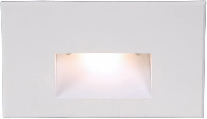 WAC Landscape Lighting, LEDme 120V LED Horizontal Indoor and Outdoor Step and Wall Light 3000K Built-in LED in White