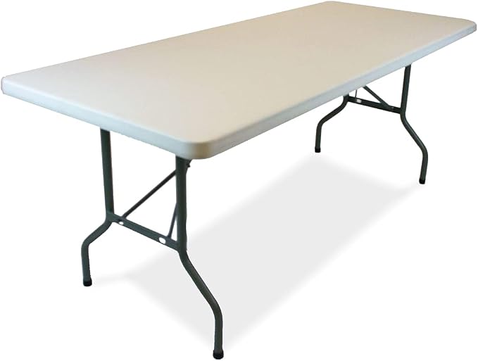 EventStable TitanPRO Plastic Folding Table - Sturdy Outdoor Folding Table - Lightweight Fold Up Table for Weddings Cocktail Parties patios - 8' x 30'' - 10 Pack