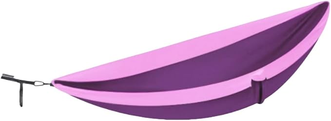 Portable Polyester Hammock Outdoor Travel Camping Multifunctional Strong Stable Wide Portable Tree Hanging Hammock Comfortable(Purple)