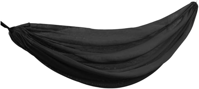 Portable Rayon Hammock Mesh Breathable Outdoor Travel Lightweight Tree Hanging Compact Easy to Install Hammock Comfortable(Black)
