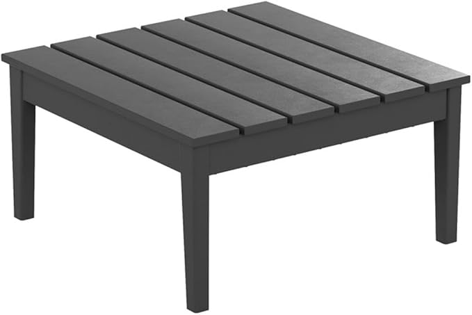 Costaelm Outdoor Side Tables for Patio, Small Patio Conversation Table Weather Resistant Coffee Table, Small Square Table Outdoor End Tables for Porch, Balcony, Poolside, Deck, Gray