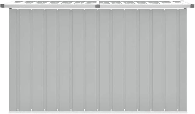 Patio Storage Box Outdoor 58.7"x39"x36.6" Galvanized Steel Deck Box with Hinged Lid, Large Outdoor Furniture for Garden, Pool, Backyard Organization