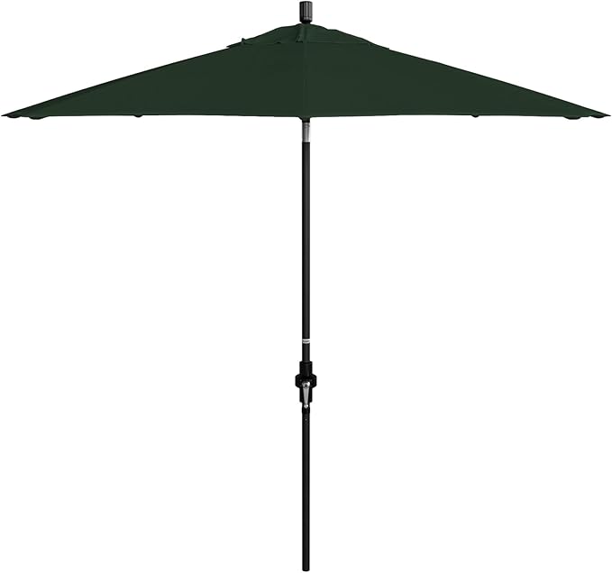 California Umbrella 9' Round Crank Lift, Collar Tilt, Aluminum Pole, Fiberglass Rib Patio Umbrella,