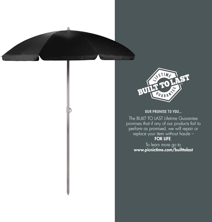 PICNIC TIME NCAA Indiana Hoosiers Outdoor Canopy Sunshade Beach Umbrella 5.5' - Small Patio Umbrella - Beach Chair Umbrella