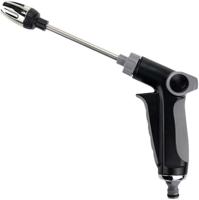 Pressure Washer Handheld Power Washer with 360° Rotating Nozzle with Foam Pot 3 Spray Modes Stainless Steel Universal Hose Fit Tool-Free Installation Car Washing Patios Outdoor Cleaning (1 Set)