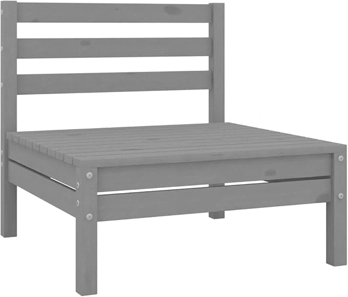7 Piece Patio Lounge Set, Outdoor Dining Sets Patio Conversation Set Porch Furniture Set Garden Lounge Set for Piazza Negotiation Area Garden Poolside Solid Pinewood Gray