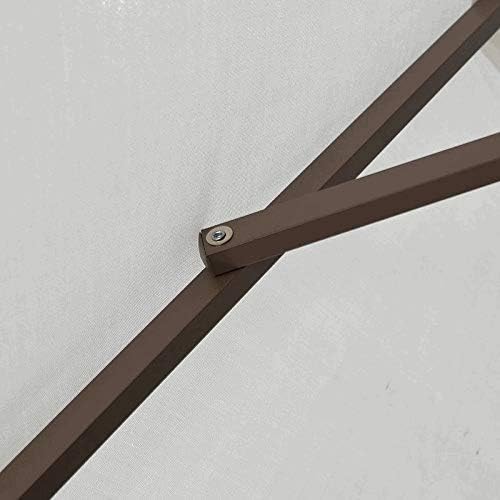 California Umbrella 7.5' Round Aluminum Market Umbrella, Crank Lift, Push Button Tilt, Bronze Pole, Canvas Forest Green