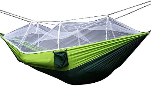FixtureDisplays® Portable Hammock Jungle Camping with Mosquito Net Outdoor Hanging Sleeping Bed 16117NEW-2D