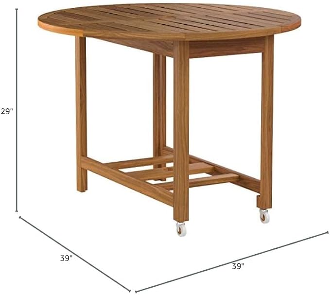 Merry Garden Acacia Folding Dining Table, Outdoor Dining Table Deck Table