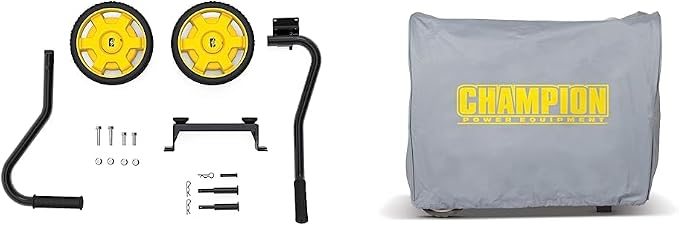Champion Power Equipment 40065 Wheel Kit with Folding Handle and Never Flat Tires, for 2800-4750-Watt Generators, Black