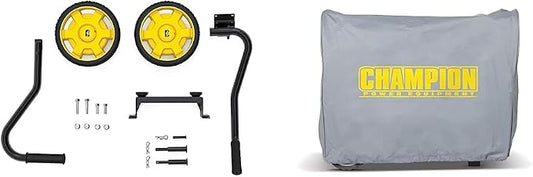 Champion Power Equipment 40065 Wheel Kit with Folding Handle and Never Flat Tires, for 2800-4750-Watt Generators, Black