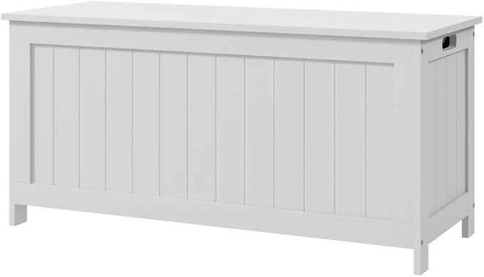 JHshop White Deck Box-Organization and Storage for Patio Furniture Outdoor Cushions, Outside Storage Box,Outdoor Storage for Patio Furniture, Patio Bin & Bench, Deck Box, Outdoor Storage Box
