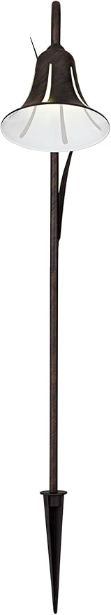 John Timberland Tulip 27" High Country Traditional Outdoor Landscape Path Lights Porch House Exterior Outside Set of 2 LED Bulb Weatherproof Black Dark Rust Finish Metal Front Door Patio Garage