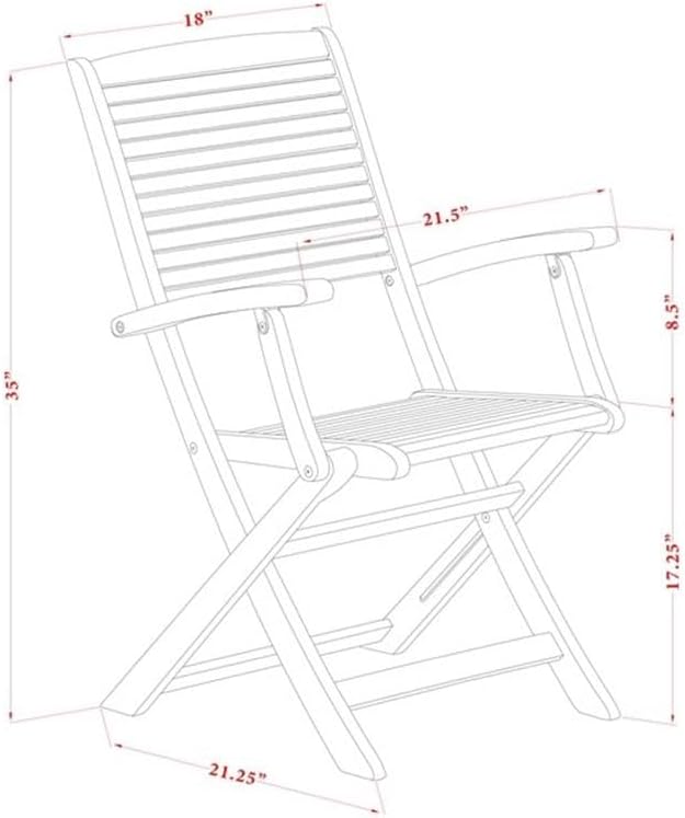 Pemberly Row Contemporary 7-Piece Patio Dining Set, Natural Oil Finish, Oval Table 59"L and 6 Foldable Chairs, Lightweight and Easy to Store, Outdoor Dining and Lounging Furniture for Patio or Garden