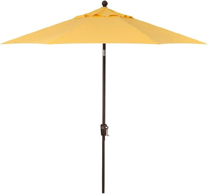 Treasure Garden 9-Foot Patio Umbrella - Outdoor Furniture Market Umbrella – Auto Tilt – Bronze Aluminum Frame (Obravia, Lemon)