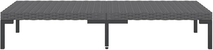 Patio Lounge Set with Cushions,Outdoor Table and Chairs Set,Terrace Conversation Set Furniture,Outdoor Furniture,for Garden,Backyard,6 Piece Poly Rattan Dark Gray