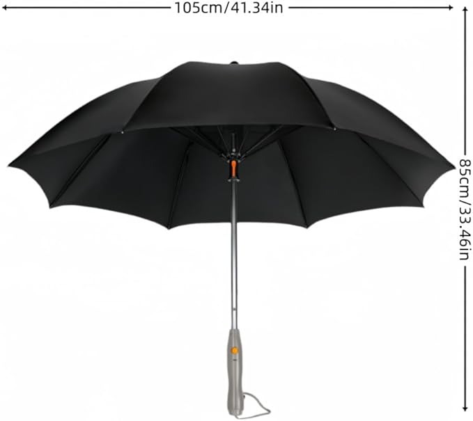 Umbrella with Fan & Mist Spray - Rechargeable UV Protective Cooling Umbrella for Patio, Beach, Travel | Portable Misting System & Detachable Water Bottle Included