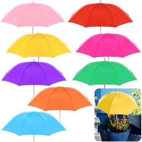 Plant Umbrellas for Outdoor Plants, Large Garden Plant Umbrella Shade Upgraded Adjustable Angle Height for Potted Plants Garden Beds