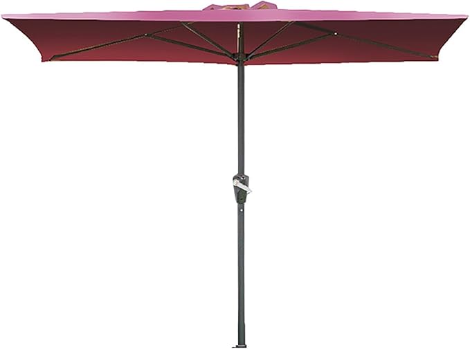 Half Rectangular Patio Umbrella, Small Half Parasol With Crank, For Cafe Wall Balcony Door Deck
