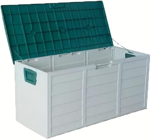 80 Gallon Large Deck Box,Deck Box Outdoor Storage Boxes (GREEN)
