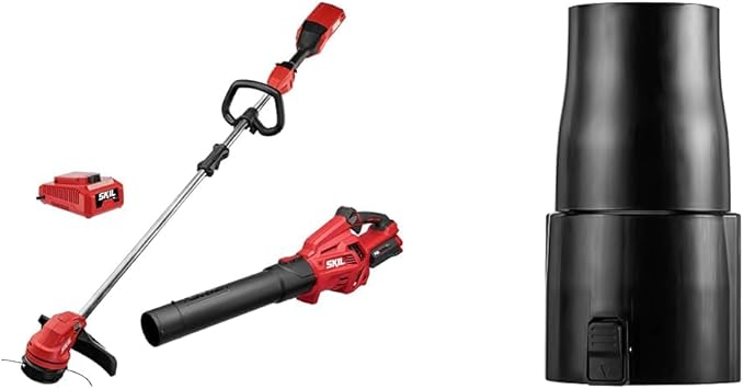 Skil CB7478C-11 PWR CORE 40 Brushless 40V 14%22 String Trimmer and Leaf Blower Combo Kit with 2.5Ah Battery and Charger & SNR0001 Round Nozzle for Blower BL4713-10/BL4713C-11