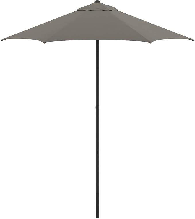 Sunline 7.5 ft Patio Umbrella with Crank & Push Button Tilt, Outdoor Market Umbrella with UV Protection & Wind Vent, Metal Frame for Deck, Pool & Table, Taupe