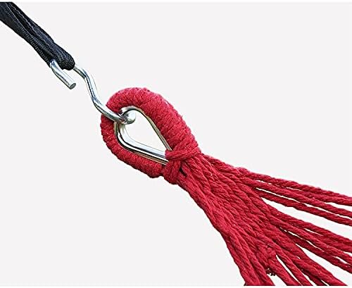 Camping Hammock, Outdoor Hammock Large Cotton Hammock for Garden Patio Yard Beach Camping Capacity 300kg(Rojo,2M*1M)