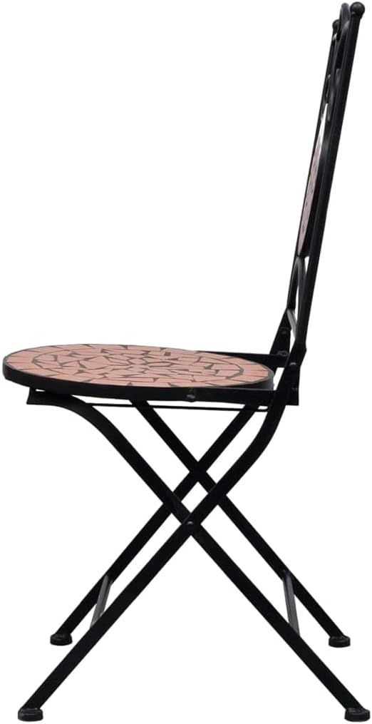 Mosaic Bistro Set,Patio Lounge Set,Outdoor Patio Furniture,Outdoor Chat Conversation Set,Garden Furniture Sets,for Patio,Backyard,Garden,Outdoor,3 Piece Ceramic Tile Terracotta