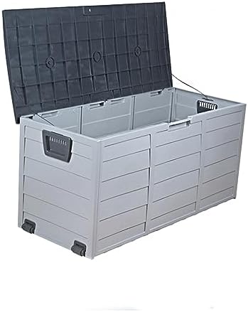 Large Outdoor Storage Deck Box, Waterproof Organizer with Lock Opening and Bottom Pulleys for Patio Furniture, 65 Gallon Capacity, Ideal for Outdoor Use