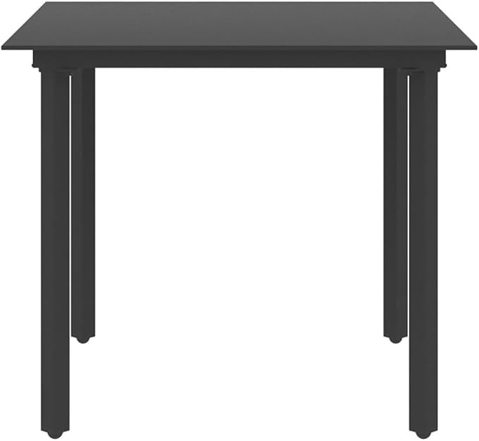 Afuera Living 5 Piece Patio Dining Set, PVC Rattan, Black Finish, Lightweight Steel Frame, UV Resistant, Water Resistant, Modern Design for Garden, Patio, Balcony Outdoor Seating and Dining Use