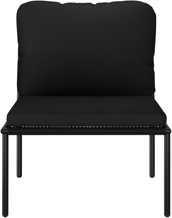 Patio Lounge Set with Cushions,Outdoor Furniture,Outdoor Furniture Sets,Patio Conversation Sets,for Garden,Deck,Backyard,5 Piece Black PVC