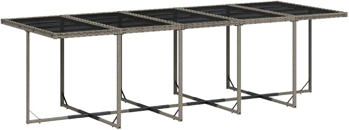 15 Piece Garden Dining Set, Patio Rattan Furniture with Cushions, Space Saving Cube Table and Chairs for Backyard Deck
