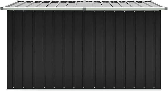 Large Green Plastic and Galvanized Steel Storage Box for Outdoor Garden Use, 42.9 x 26.4 x 25.6 Inch Patio Storage Box for Organizing Tools and Cushions