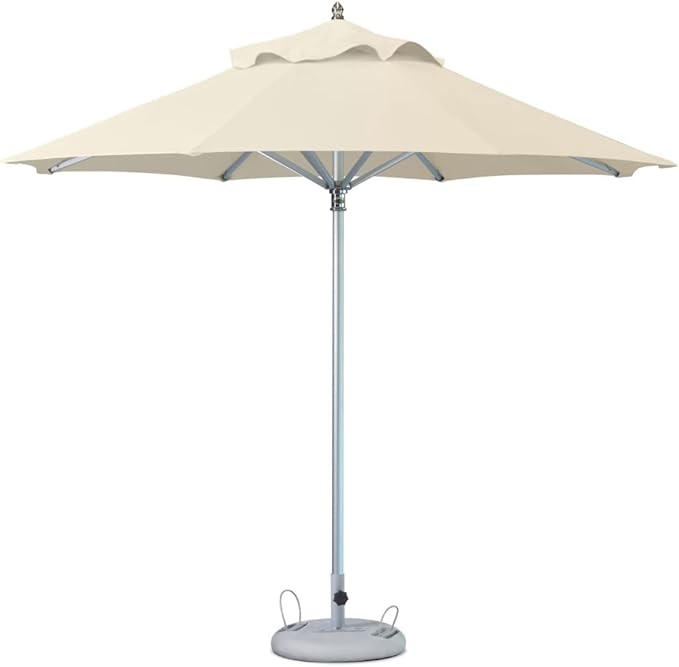 HomeRoots 13' Ecru Polyester Round Market Patio Umbrella