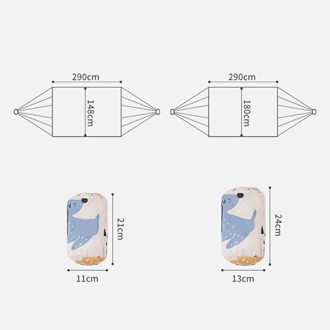 Hammocks Hammock Outdoor Summer Swing Camping Breathable Hammock for Outdoor Indoor Garden (Color : B, Size : 290 * 180cm)