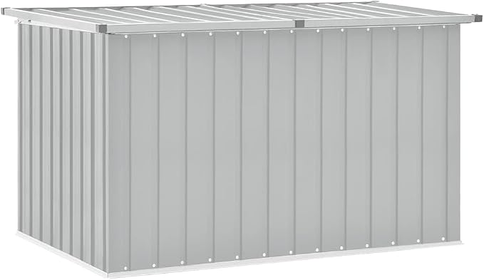 vidaXL Patio Storage Box, Deck Box with Lid, Outdoor Cabinet, Storage Chest for Outdoor Cushions Throw Pillows Garden Tools Pool Supplies, Gray